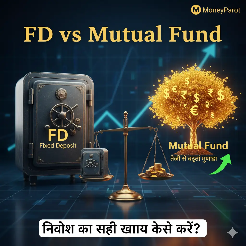 लेख का शीर्षक: FD vs Mutual Fund: सुरक्षित निवेश या मोटा मुनाफा? जानें आपके पैसे के लिए कौन सा विकल्प है सबसे बेहतर!