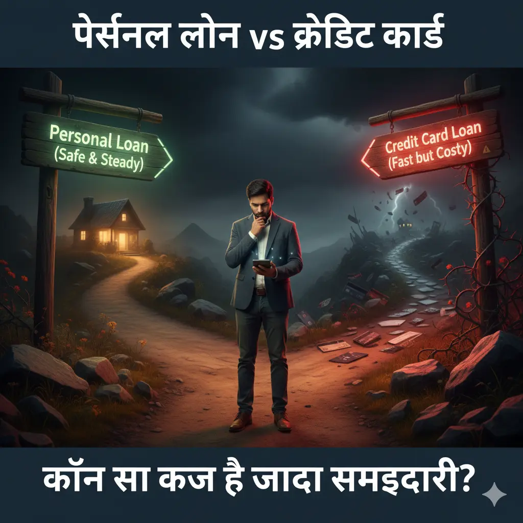 लेख का शीर्षक: पर्सनल लोन या क्रेडिट कार्ड लोन? इमरजेंसी में कौन सा विकल्प है बेहतर और सस्ता?