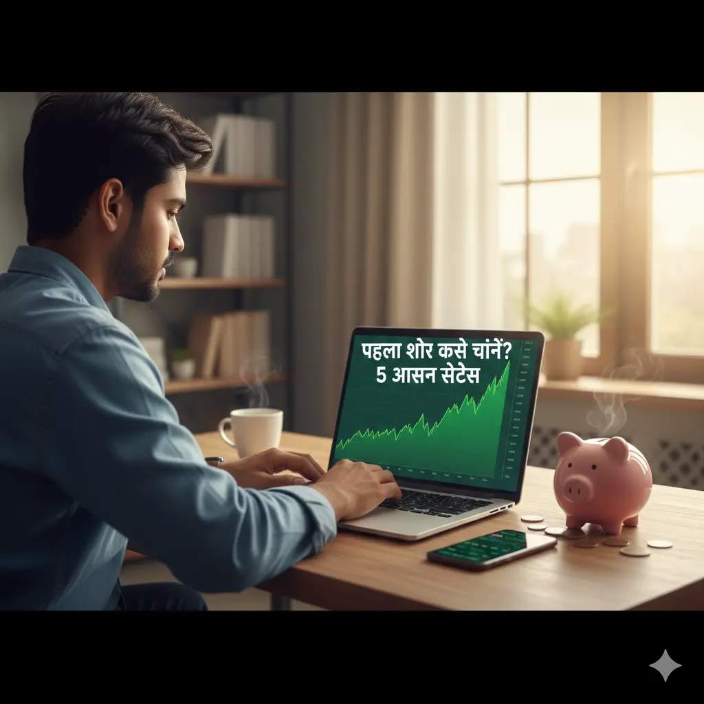 लेख का शीर्षक: पहली बार शेयर कैसे खरीदें? नए निवेशकों के लिए 5 आसान और सुरक्षित स्टेप्स