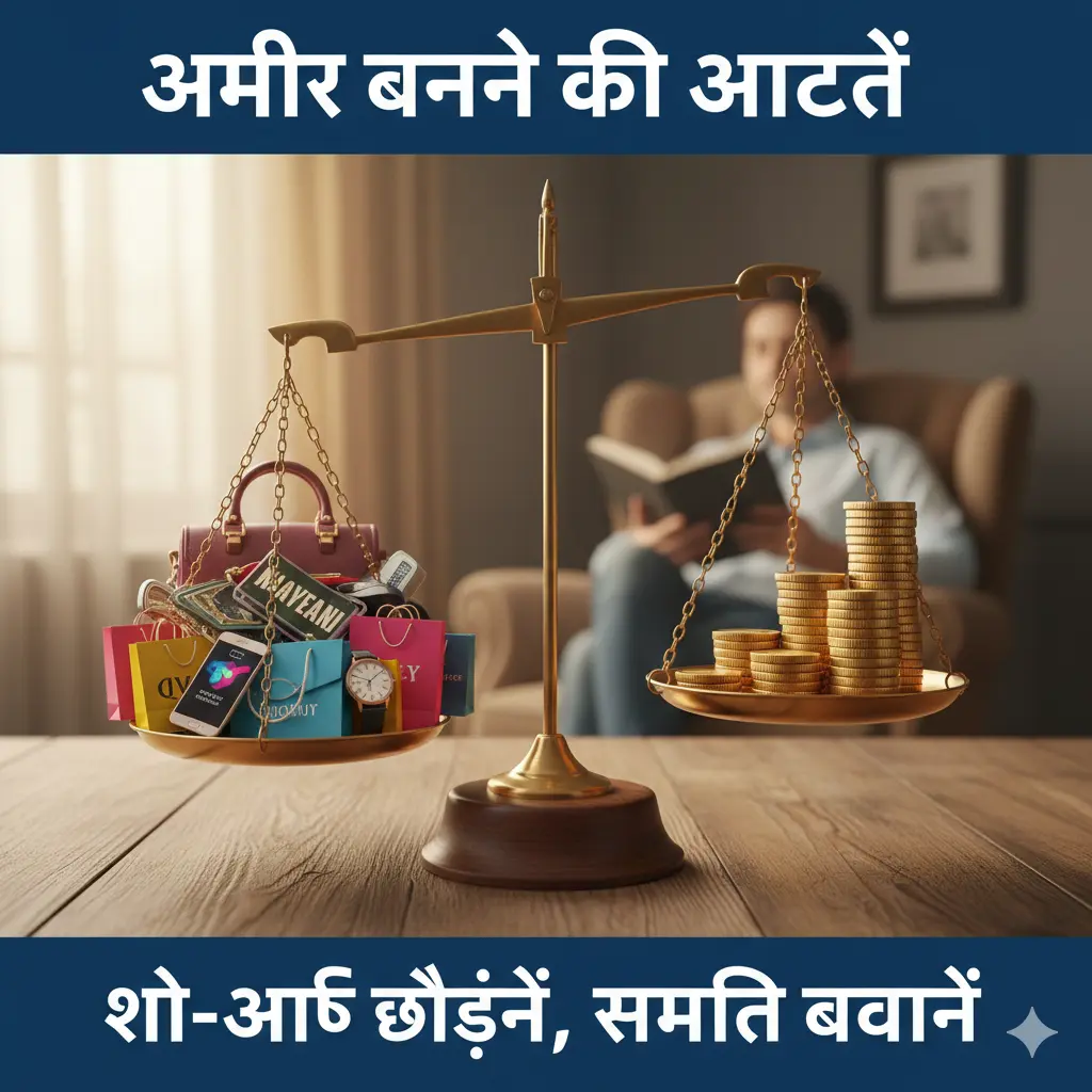 लेख का शीर्षक: अमीर दिखना या अमीर होना? 5 आदतें जो आपकी जेब हमेशा भरी रखेंगी