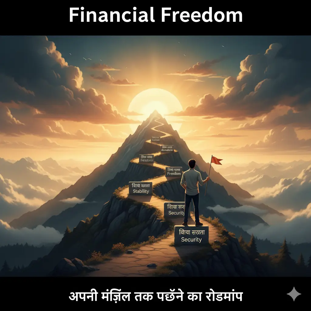 लेख का शीर्षक: आर्थिक आजादी (Financial Freedom) क्या है? कर्ज से करोड़पति बनने तक के 5 महत्वपूर्ण चरण